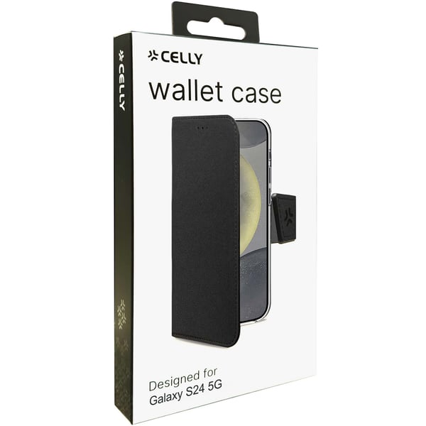 Wally Wallet Case Galaxy S24 5G musta