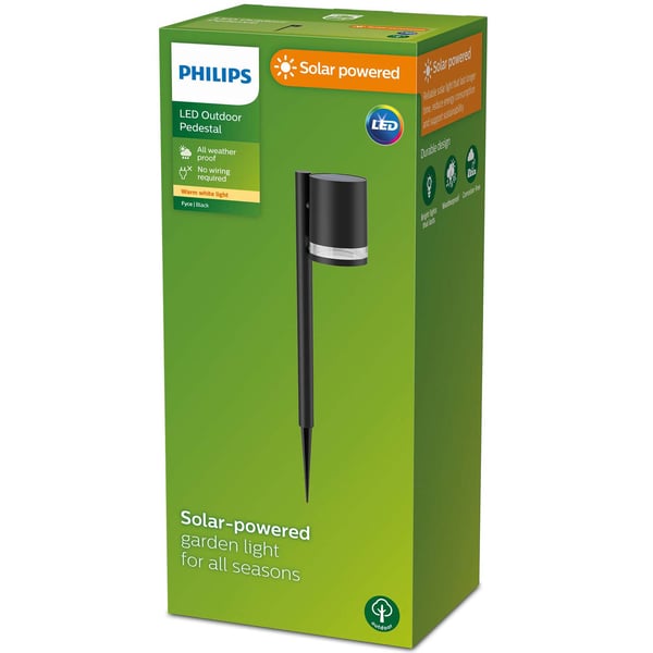 Fyce Hagelampe Rett Solcelle Ultra Efficient LED 200lm Svart