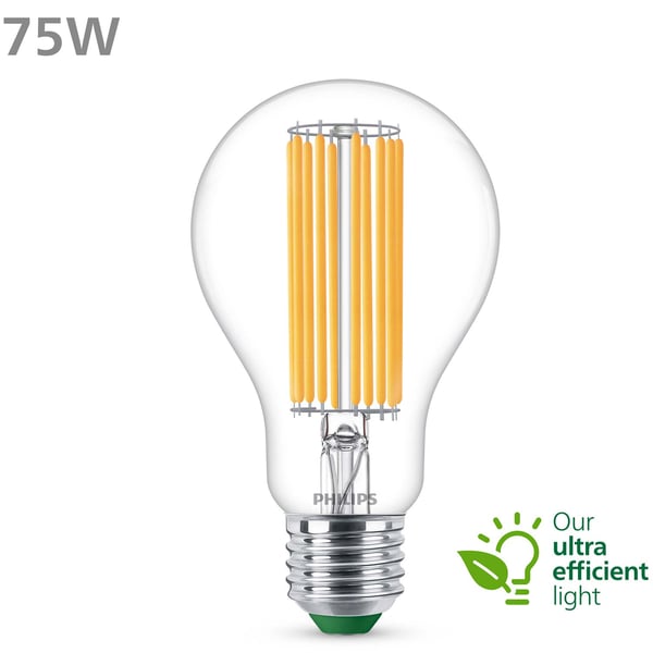 LED E27 Normal 5,2W (75W) Klar 1095lm 2700K Energiklasse A