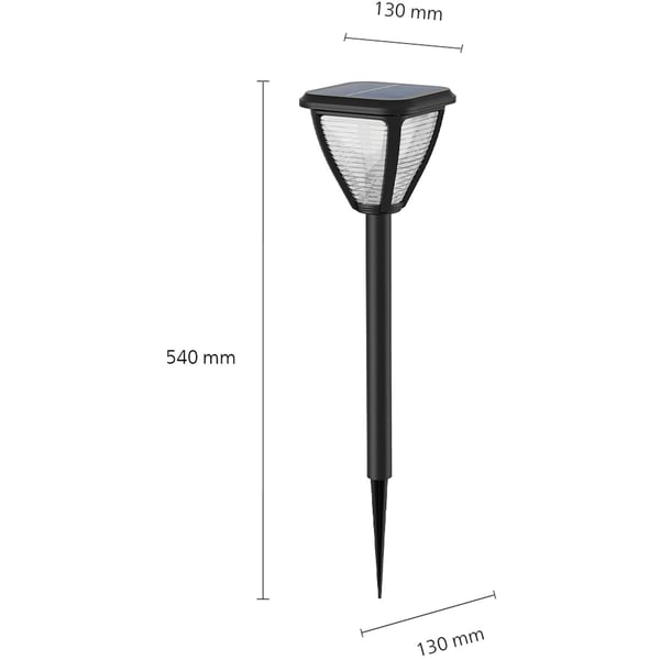 Vapora Hagelampe Solcelle LED 200lm Svart