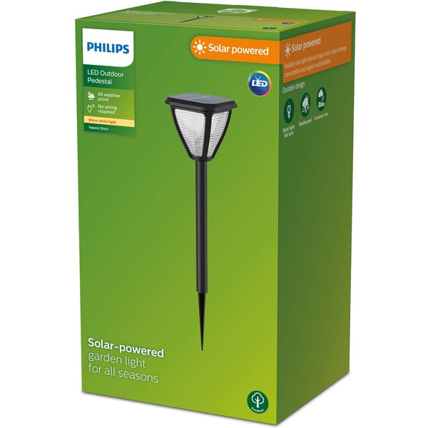 Vapora Hagelampe Solcelle LED 200lm Svart