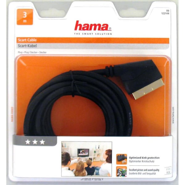 Kabel Scart 3m Svart