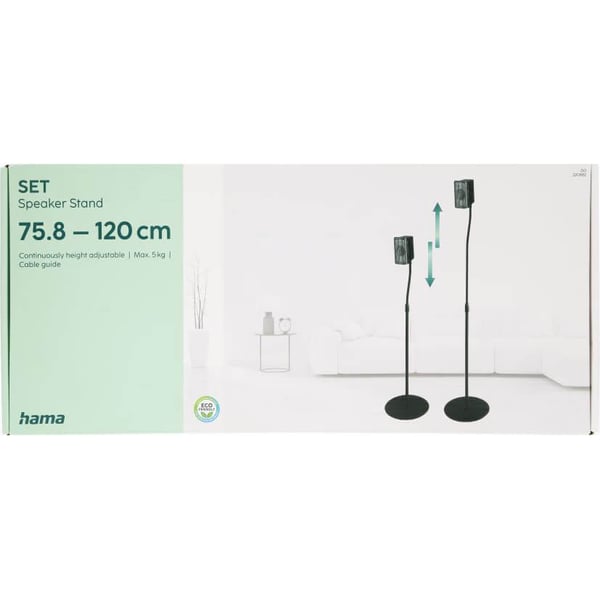 Högtalarstativ Universal 2-pack Svart