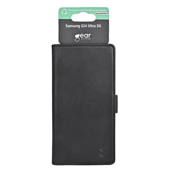 Mobildeksel med 3 kortspor, svart - Samsung S24 Ultra 5G