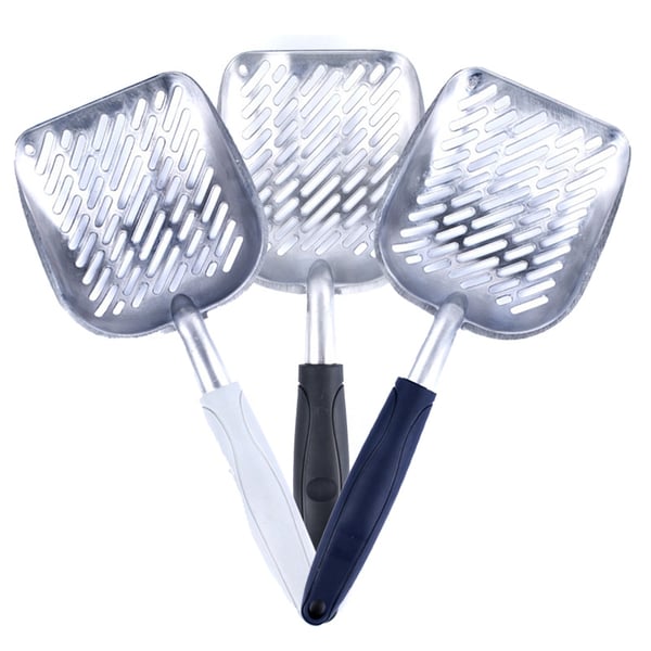 Cat Litter Scooper Lite hull Aluminiumslegering Søppel Catlitter Spade Black