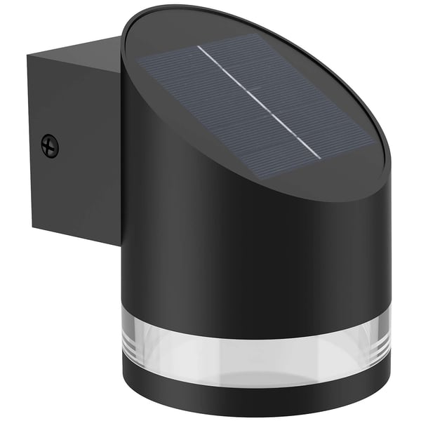 Fyve Vegglampe Vinklet Solcelle Ultra Effektiv LED 200lm Svart
