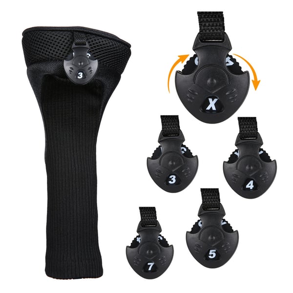 Golfmailojen suojat - 1, 3 ja 5 puuta Black