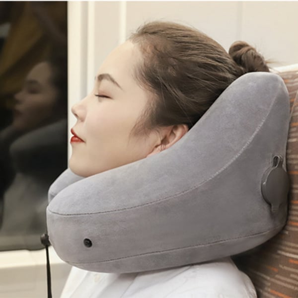 AIR oppblåsbar nakkepute - reisepute Gray