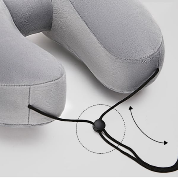 Oppblåsbar nakkepute med hette Grey