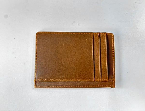 Kortholder med RFID-beskyttelse Ægte læder Brown