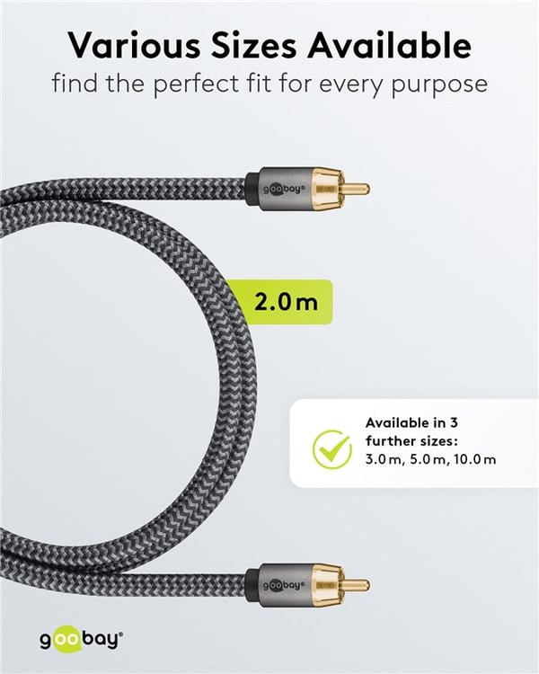 Mono RCA-kaapeli, 2 m