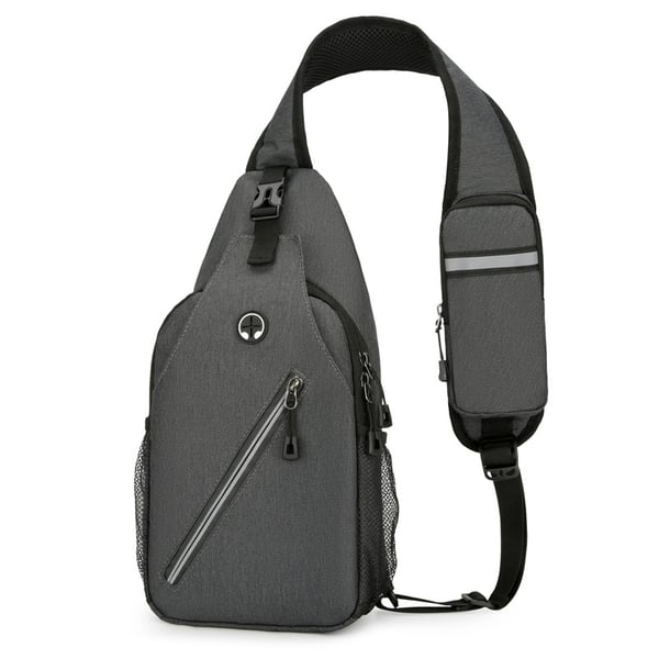 Multifunktionel Crossbody-skuldertaske til mænd DarkGrey
