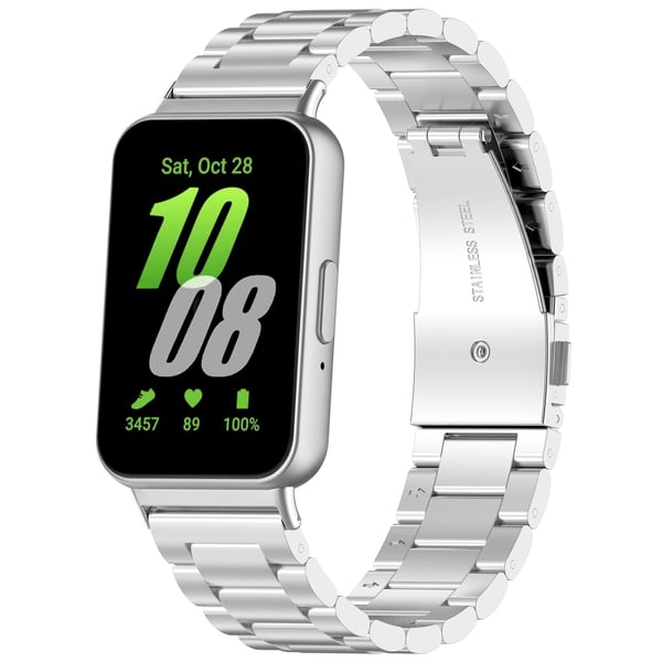 Klokkerem i rustfritt stål for Samsung Galaxy Fit 3 Silver
