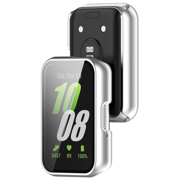 Deksel med skjermbeskytter i herdet glass til Samsung Galaxy Fit 3 (SM-R390) Silver