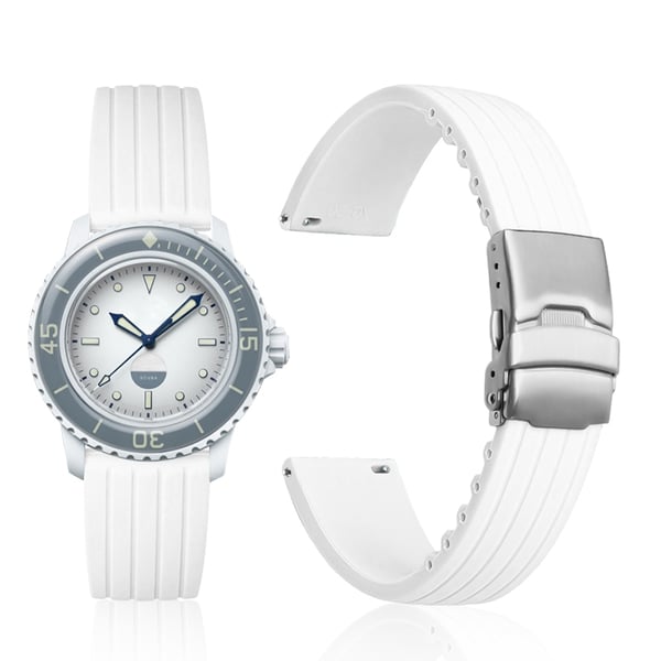 Ersättande Klockarmband för Blancpain X Swatch White