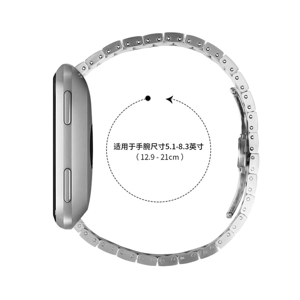 Klokkerem i rustfritt stål for Huawei GT2/3/Huami/Samsung 22mm Silver