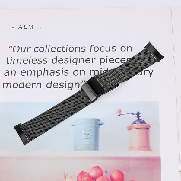 Klokkebånd i rustfritt stål for Fitbit Charge5/6 Black