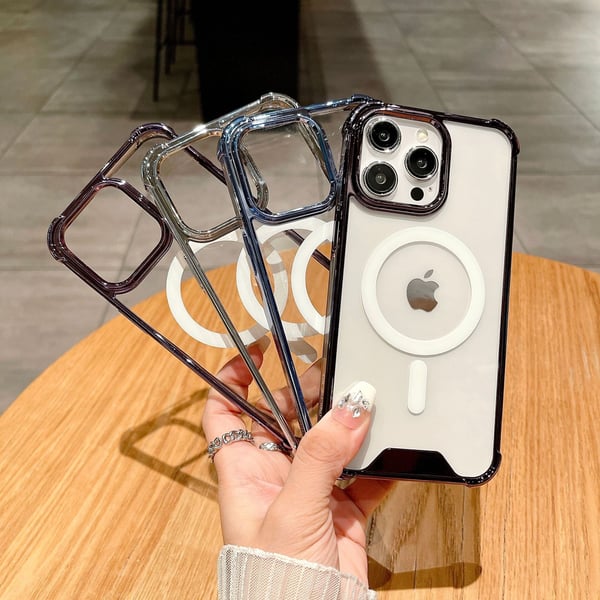 Elektrobelagt magnetdeksel til iPhone 14-serien Silver iPhone 14 Pro