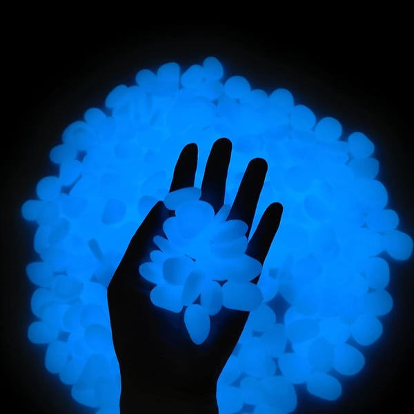200-delers kunstig glødende småstein Blue