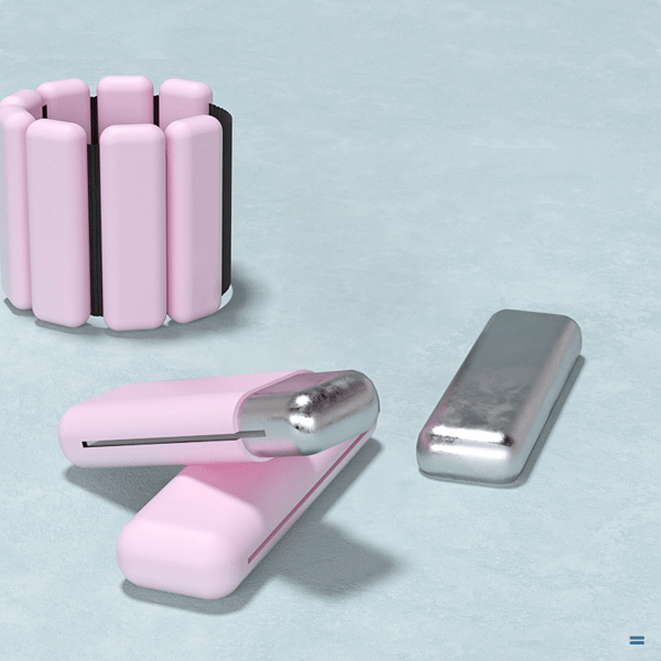 Fitness vektbærende armbånd 1 pund Pink