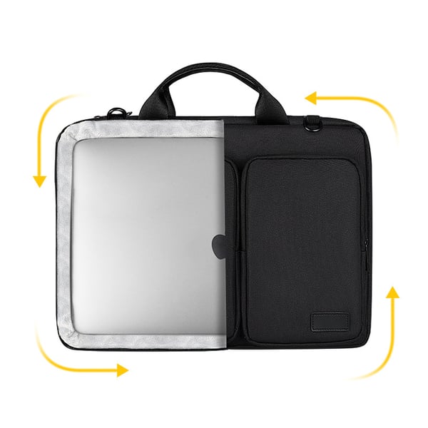 Laptopveske med skulderstropp Black S