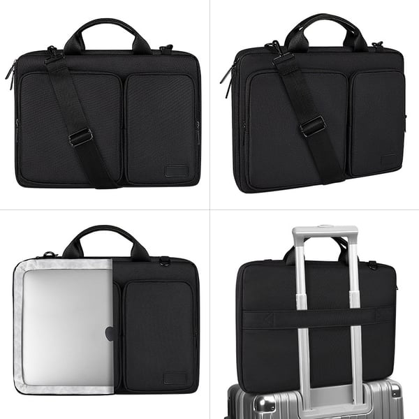 Laptopveske med skulderstropp Black S