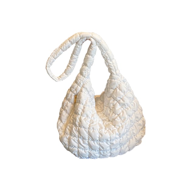 Vattert lett crossbody-veske i nylon White