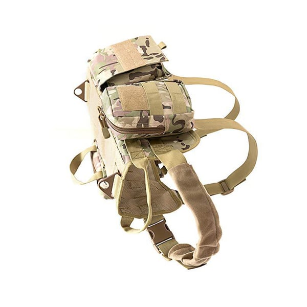 Taktisk Hundesele - Molle Vest Camouflage XL