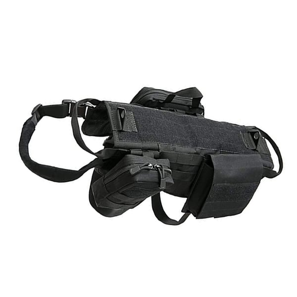 Taktisk Hundesele - Molle Vest Black L
