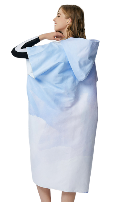 Nopeasti kuivuva rantapyyhe Tie dye blue