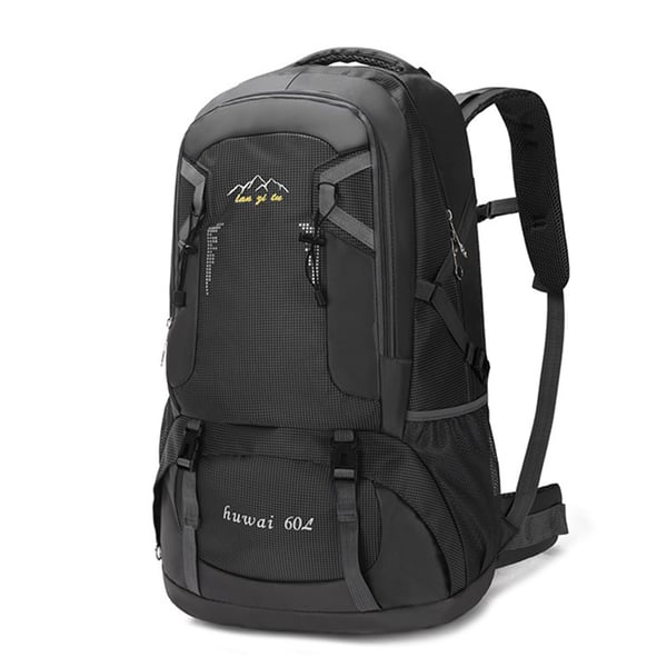 60L ryggsekk for fjellklatring og fotturer Black 60L ryggsekk for fjellklatring og fotturer Black