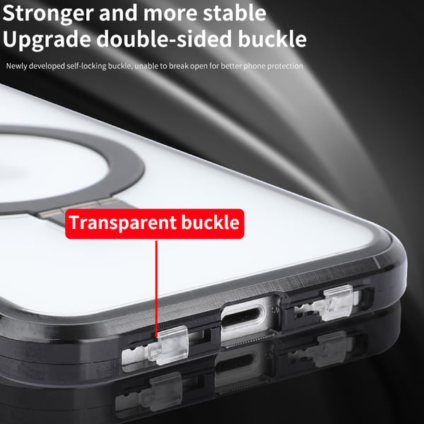 Magnetisk deksel med personvern for iPhone Champagne iPhone 15