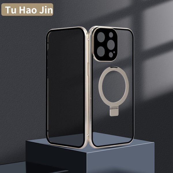 Magnetisk deksel med personvern for iPhone Champagne iPhone 15