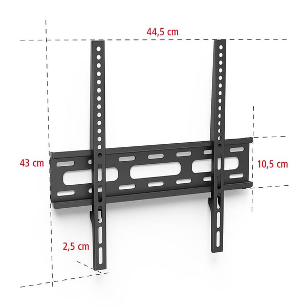 TV-seinäteline kiinteä VESA jopa 400x400 75\" Musta