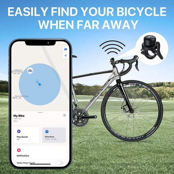 Ringeklokke Anti-Loss Cykel Sort
