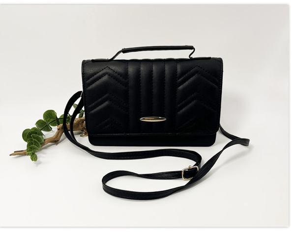 Single Skulder Crossbody-taske til kvinder Black