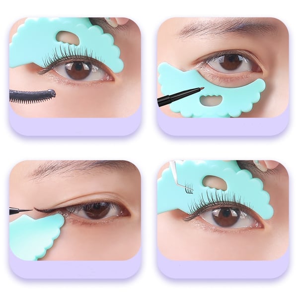 Multifunktionel silikone eyeliner-hjælper MultiColor