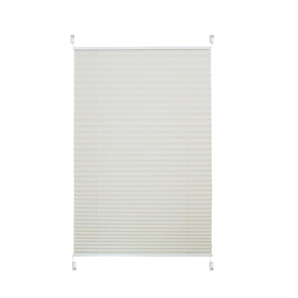 Plisseret foldegardin i polyester Beige L