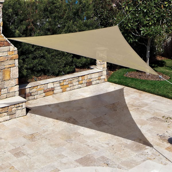 Trekantede solseil / seilduker Beige S