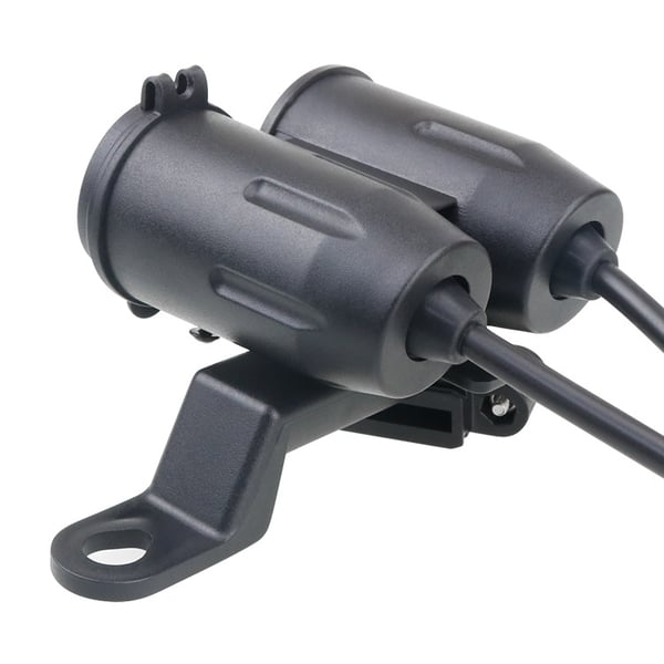 3.1A dobbel USB-lader - Spennings- og temperaturmåler Black+Red