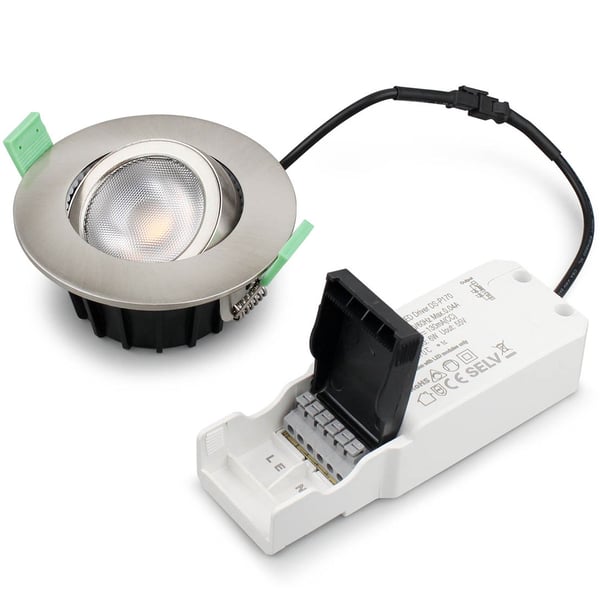 Ellen Innfelt downlight Dim-to-Warm 520lm IP65 1-pakk Børstet stål