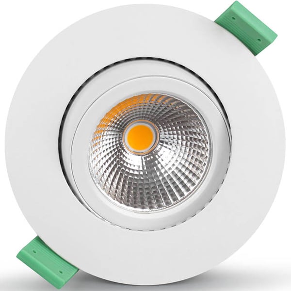Lisa Dimbar innfelt downlight 3000K 600lm IP65 1-pakning Hvit