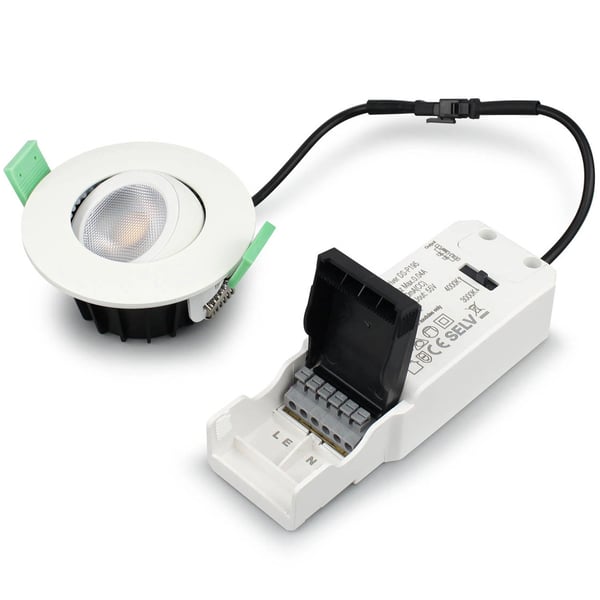 Sanna Dimbar Innfelt downlight 3000K/4000K 520lm IP65 1-pakning Hvit