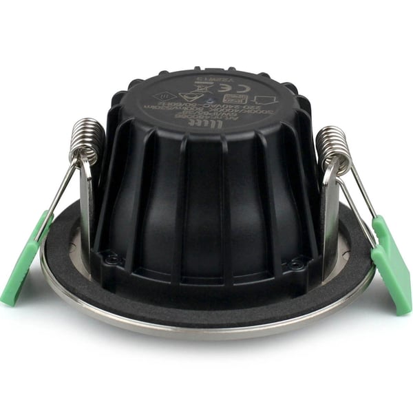 Sanna Dimbar Innfelt downlight 3000K/4000K 520lm IP65 1-pakk Børstet stål