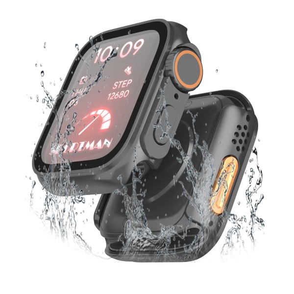 Tietokonekotelo näytönsuojalla Apple Watch Series 4/5/6:lle, 40 mm Black