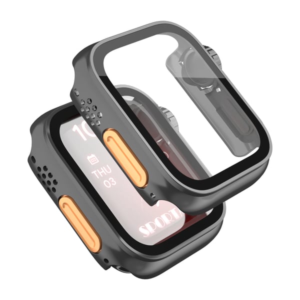 PC-deksel med skjermbeskytter til Apple Watch-serien 4/5/6, 40 mm Black