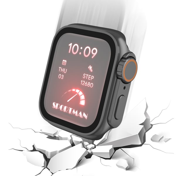PC-deksel med skjermbeskytter til Apple Watch-serien 4/5/6, 40 mm Black