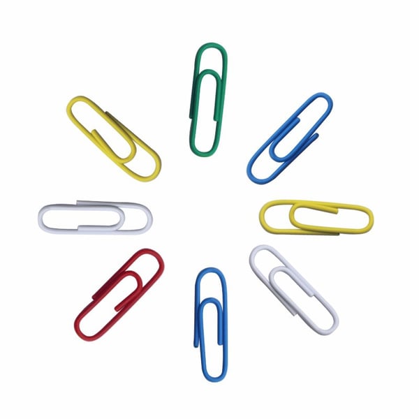 28 mm fargerike binders (pakke med 50)