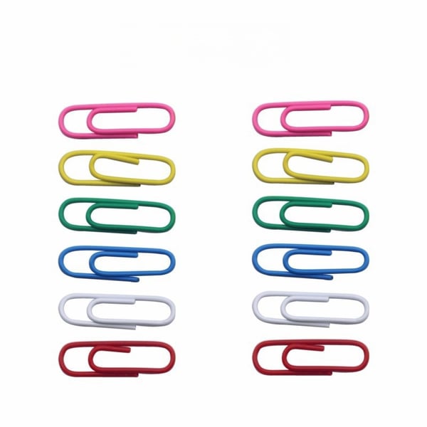 28 mm värikkäät paperiliittimet (50 kpl) 28 mm värikkäät paperiliittimet (50 kpl)