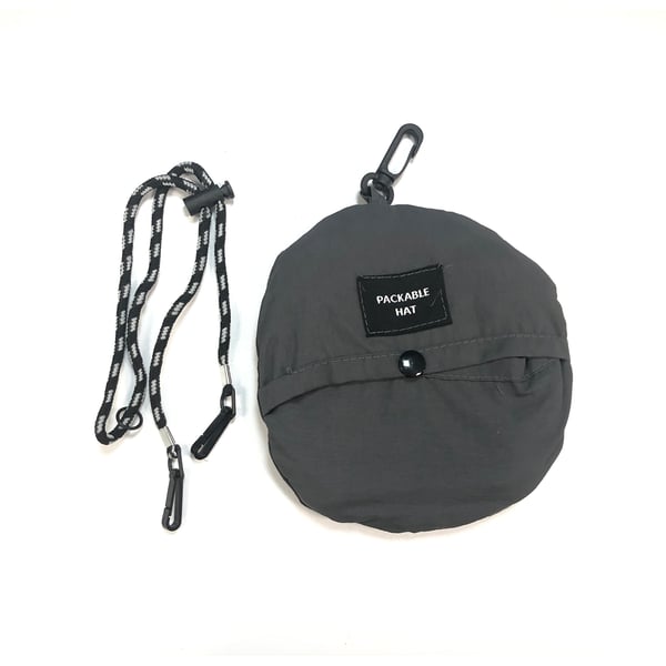 Bred Brättad Bucket Hat / Solhatt Grey
